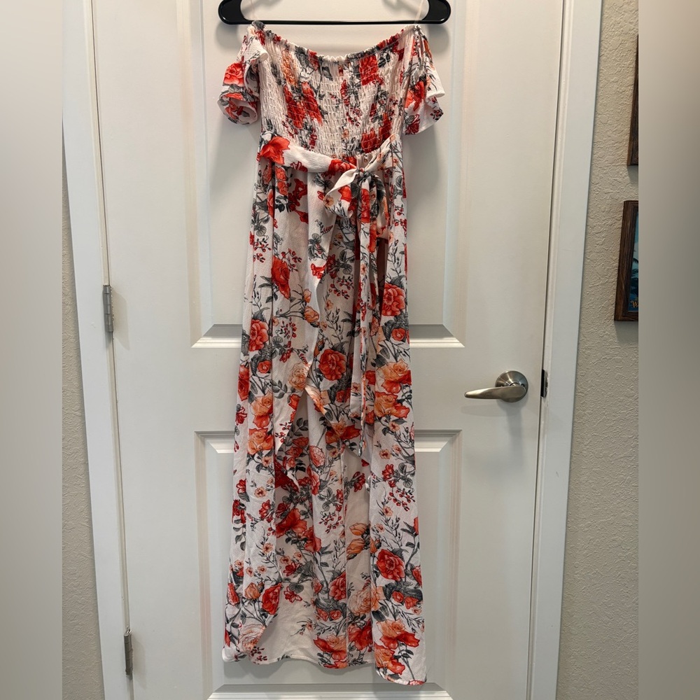 Floral Off-Shoulder Maxi Dress